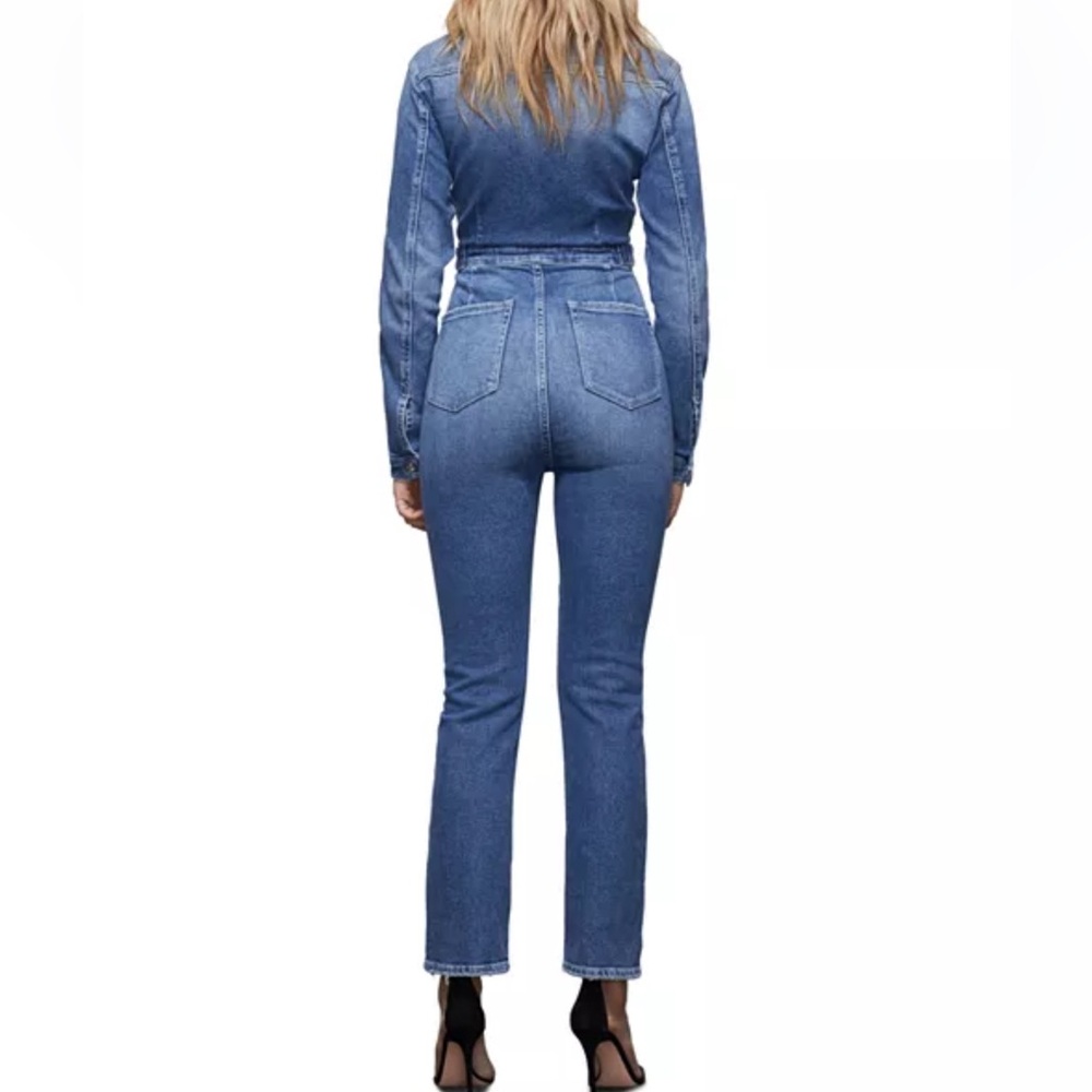Good American Light Blue Denim Jumpsuit - Picture 3 of 16